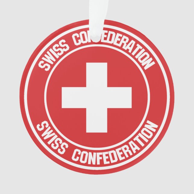 Switzerland Round Emblem Ornament (Front)