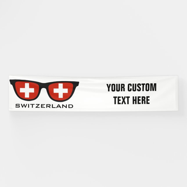 Switzerland Shades custom text & colour banner (Horizontal)