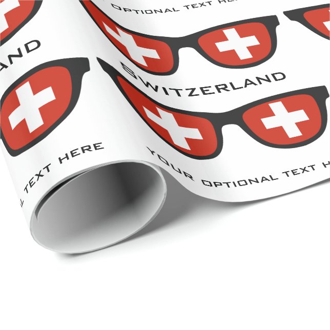 Switzerland Shades custom text & colour gift wrap (Roll Corner)