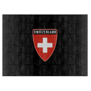 Switzerland Shield Cutting Board