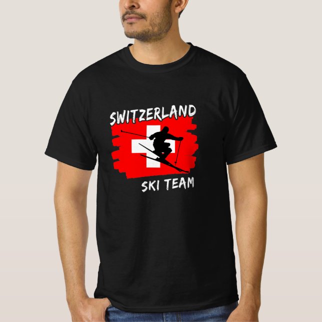 Switzerland Ski  T-Shirt (Front)