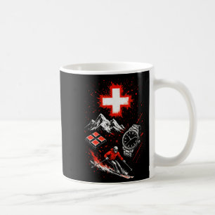 Switzerland skiing mountains adventure alps coffee mug