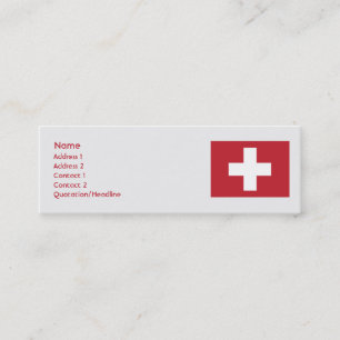 Switzerland - Skinny Mini Business Card