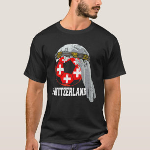 SWITZERLAND Soccer 2022 Flag Ball Arab Keffiyeh Fo T-Shirt