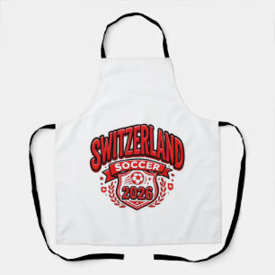 Switzerland Soccer 2026 Soccer Bold Country Typogr Apron