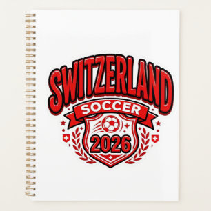 Switzerland Soccer 2026 Soccer Bold Country Typogr Planner