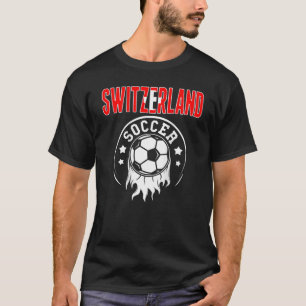 Switzerland Soccer Fans Jersey - Swiss Flag Footba T-Shirt