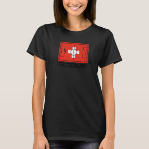 Switzerland Soccer Field Country Flag Swiss Pride T-Shirt