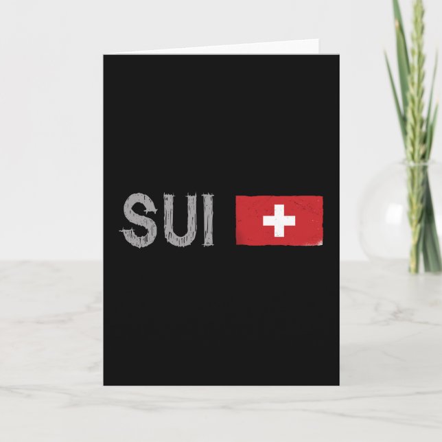 Switzerland Soccer Football Fan Shirt Swiss Flag Card (Front)