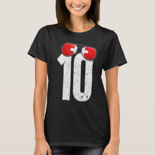 Switzerland Soccer Player Number 10 Swiss Flag T-Shirt