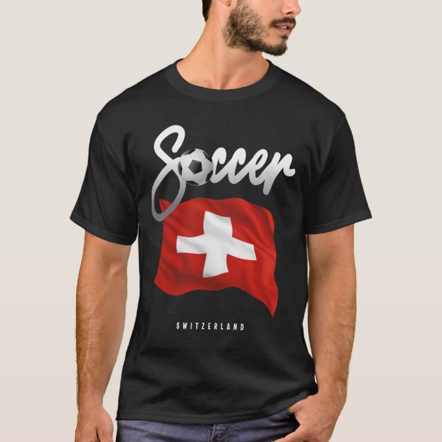 Switzerland Soccer - Swiss Flag T-Shirt (Front)