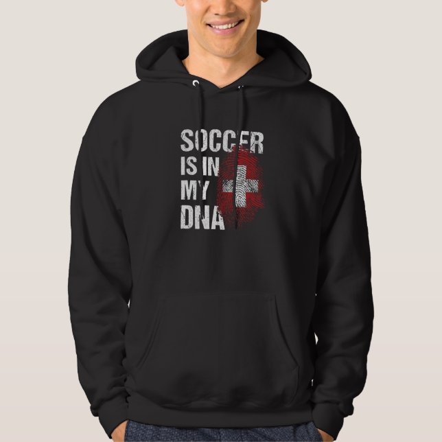 Switzerland Soccer Swiss Football Suisse Futbol 1 Hoodie (Front)