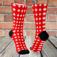 Switzerland Socks, patriotic Swiss Flag fashion