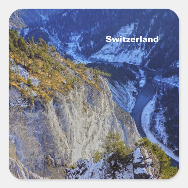Switzerland Square Sticker (Front)