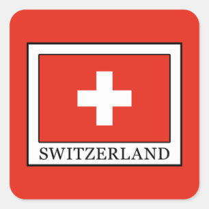 Switzerland Square Sticker