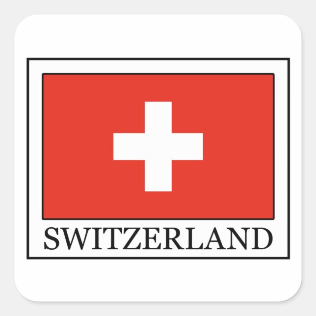 Switzerland Square Sticker (Front)