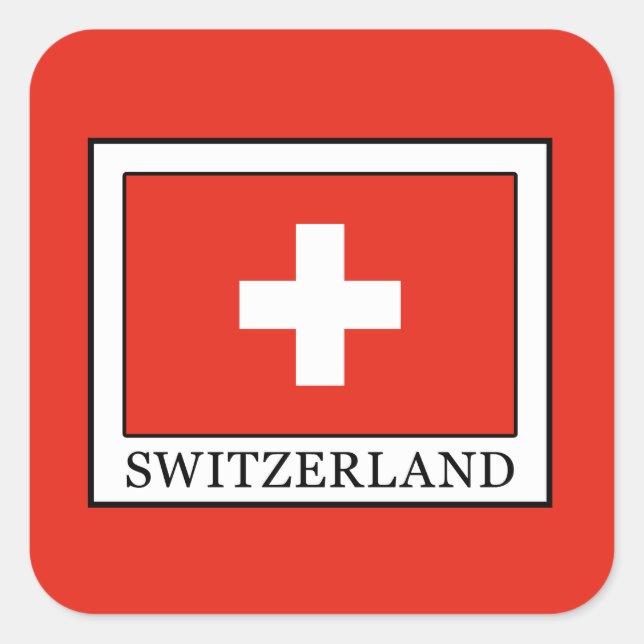 Switzerland Square Sticker (Front)