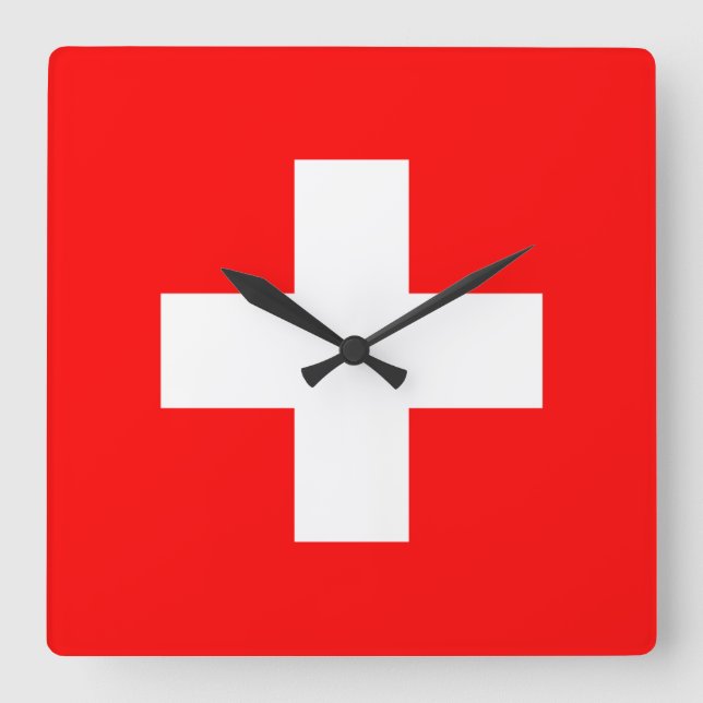 switzerland square wall clock (Front)