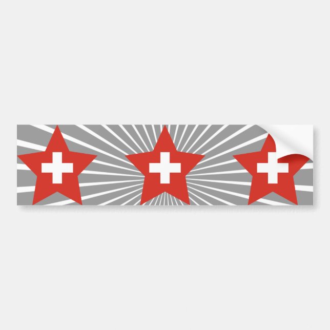 Switzerland Star Bumper Sticker (Front)