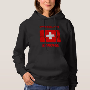 Switzerland Strong, Flag of Switzerland, Switzerla Hoodie