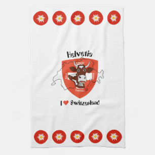 Switzerland - Suisse - Svizzera Dishcloths Tea Towel