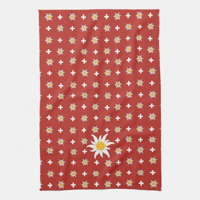 Switzerland - Suisse - Svizzera Dishcloths Tea Towel (Vertical)