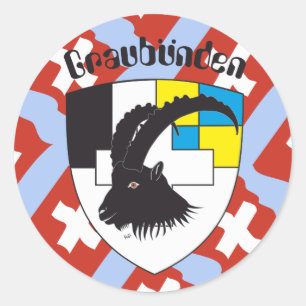 Switzerland, Suisse, Svizzera, Svizra, Kleber Classic Round Sticker