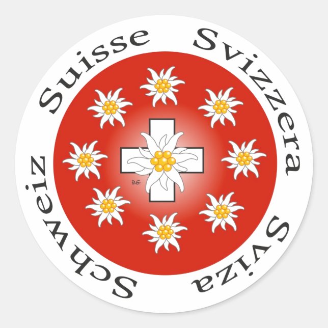 Switzerland Suisse Svizzera Svizra Sticker (Front)