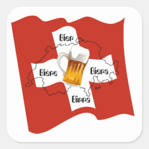 Switzerland - Suisse - Svizzera - Svizra - Switzer Square Sticker