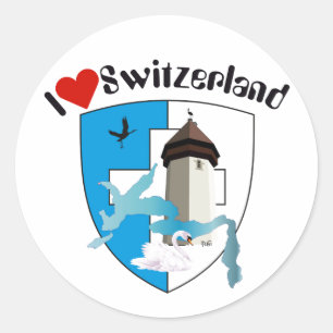 Switzerland Suisse Svizzera Svizra Switzerland Classic Round Sticker