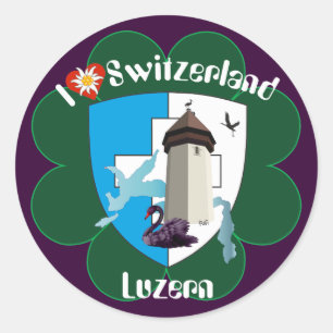 Switzerland Suisse Svizzera Svizra Switzerland Classic Round Sticker