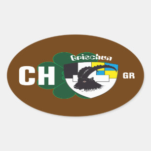 Switzerland Suisse Svizzera Svizra Switzerland Oval Sticker