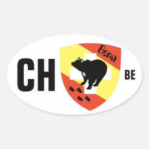 Switzerland Suisse Svizzera Svizra Switzerland Oval Sticker