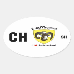 Switzerland Suisse Svizzera Svizra Switzerland Oval Sticker