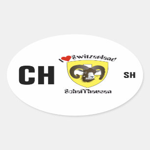 Switzerland Suisse Svizzera Svizra Switzerland Oval Sticker