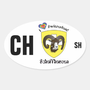 Switzerland Suisse Svizzera Svizra Switzerland Oval Sticker