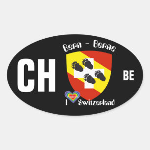 Switzerland Suisse Svizzera Svizra Switzerland Oval Sticker