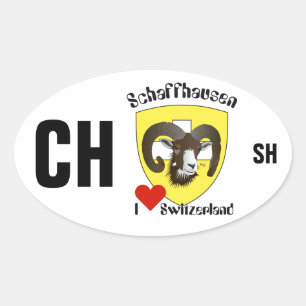 Switzerland Suisse Svizzera Svizra Switzerland Oval Sticker