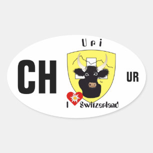 Switzerland Suisse Svizzera Svizra Switzerland Oval Sticker