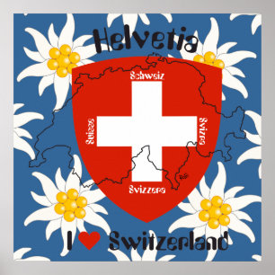 Switzerland, Suisse, Svizzera, Svizra, Switzerland Poster