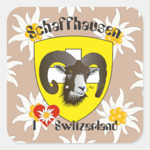 Switzerland Suisse Svizzera Svizra Switzerland Square Sticker