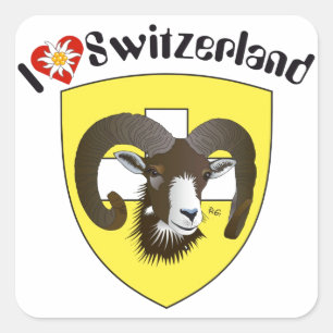 Switzerland Suisse Svizzera Svizra Switzerland Square Sticker