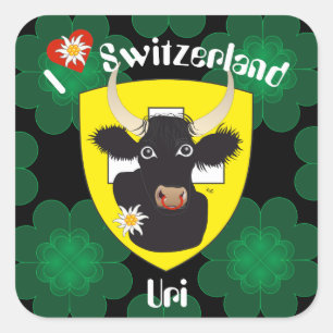 Switzerland Suisse Svizzera Svizra Switzerland Square Sticker