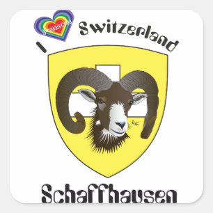Switzerland Suisse Svizzera Svizra Switzerland Square Sticker