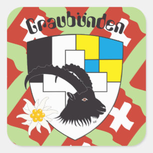 Switzerland Suisse Svizzera Svizra Switzerland Square Sticker