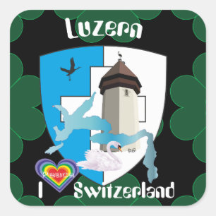Switzerland Suisse Svizzera Svizra Switzerland Square Sticker
