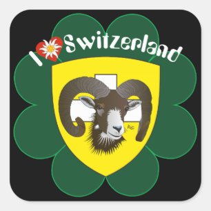 Switzerland Suisse Svizzera Svizra Switzerland Square Sticker