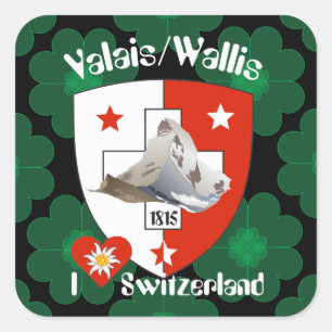 Switzerland Suisse Svizzera Svizra Switzerland Square Sticker