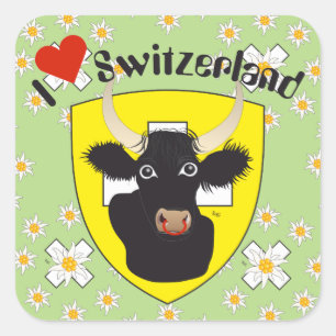 Switzerland Suisse Svizzera Svizra Switzerland Square Sticker