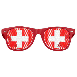 Switzerland Sunglasses, party shades / Swiss flag